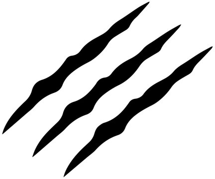 Dynamic black claw marks create a powerful and aggressive visual accent