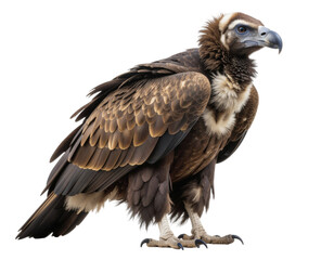 Obraz premium Vulture bird in detailed realistic illustration isolated on white background