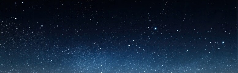 Dark night sky, scattered stars fading into twilight