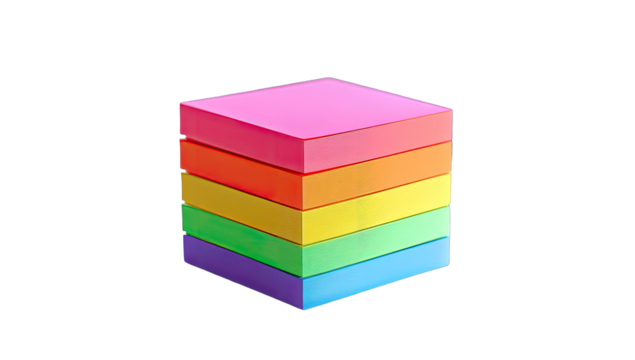 Stacked colorful sticky notes