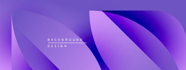 Abstract purple gradients create flowing shapes. Minimalist design features text background design. Modern aesthetic, smooth transitions, vibrant colors.