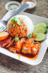Street Food, Crispy Pork Rice, Fried Rice, Technology, Famous Food in Asia, Street Food