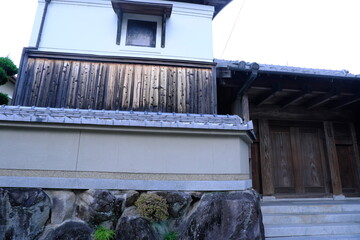 Scenery of an Old Castle Town in Japan: The Exterior of a Feudal Lord's...