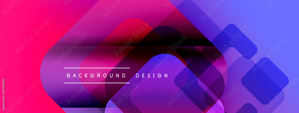 Poster abstract vibrant background. overlapping shapes create dynamic gradient effect. modern design elemen