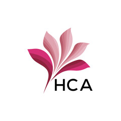 HCA Modern Floral Abstract Logo Design, HCA Later Logo, Creative Botanical Brand Identity
