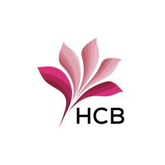 Fototapeta premium HCB Modern Floral Abstract Logo Design, HCB Later Logo, Creative Botanical Brand Identity 