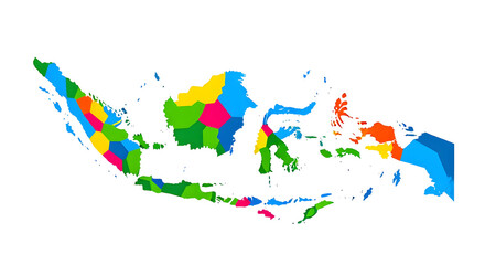 Colorful Map of Southeast Asia with Distinct Countries and Bright Colors