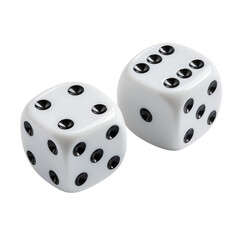 white dice isolated on transparent background Remove png, Clipping Path, pen tool