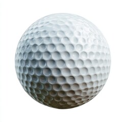 White golf ball, dimpled surface, isolated on white (1)