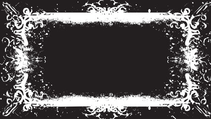 Horror and grunge style, aesthetic vector frame.