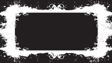 Horror and grunge style, aesthetic vector frame.
