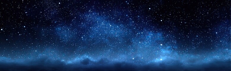 Fototapeta premium Deep space night sky, filled with countless stars and nebulae