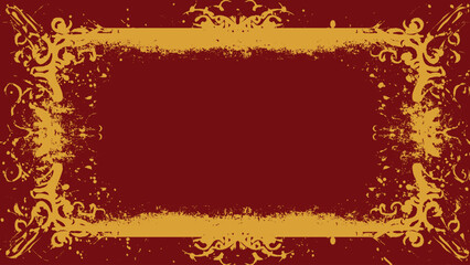 Horror and grunge style, aesthetic vector frame.