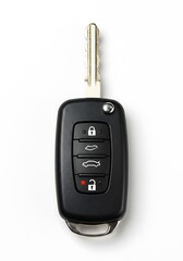 Modern car key isolated on white background