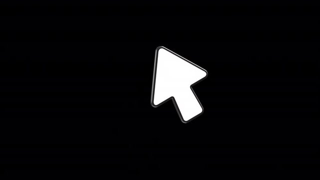 3D Cursor Click Animation | Transparent | 2K Resolution