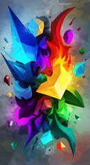 Digital Painting with Abstract Shapes