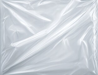 Fototapeta premium Wrinkled, translucent plastic sheet