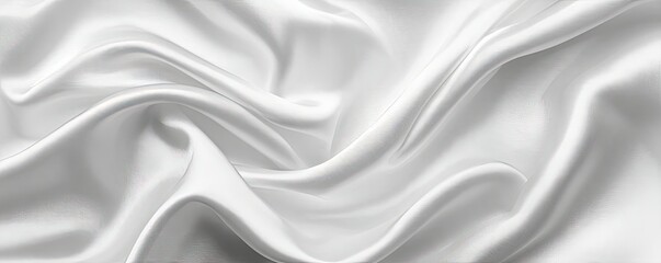 Obraz premium Smooth, white fabric drapes in flowing folds