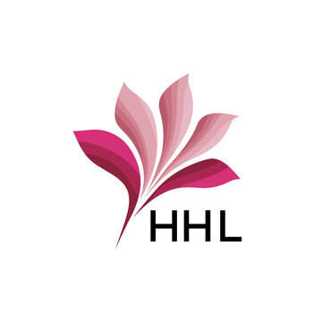 HHL Modern Floral Abstract Logo Design, HHL Later Logo, Creative Botanical Brand Identity
