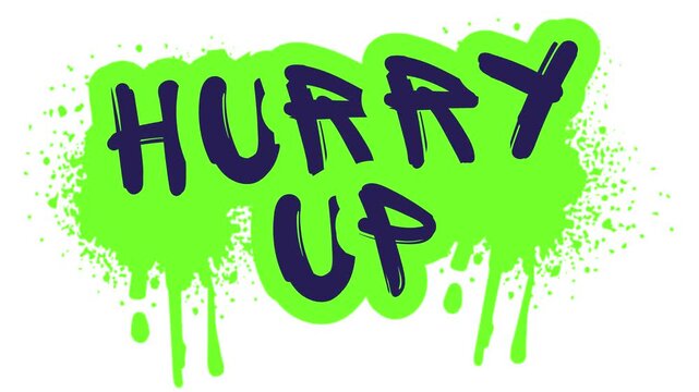 Hurry Up promotional business Video in mp4 format