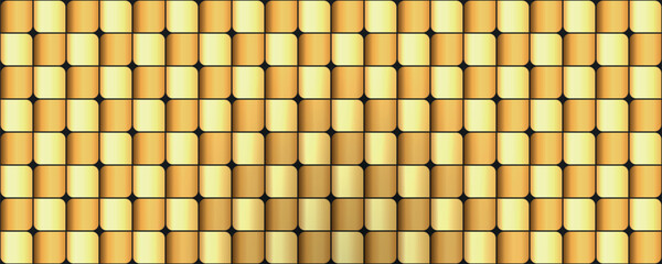 Golden tiles background. Mosaic elegant golden background