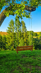 Naklejka premium sunset in the soft lap of nature