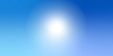 A bright blue sky with a soft white light emanating from the center, creating a gentle gradient.