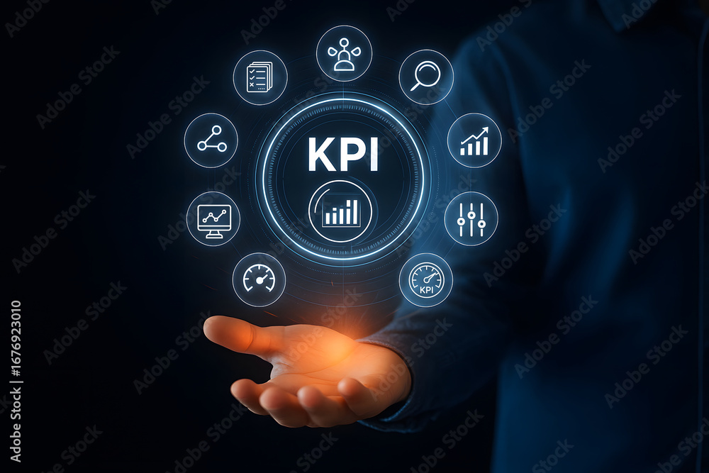 Poster unlock business success with powerful kpi insights and data visualization strategies for modern grow
