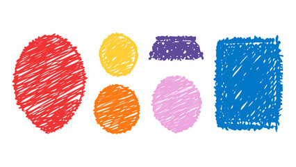 Bold Textured Scribbled Shapes abstract background