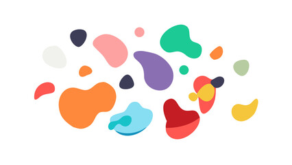 Colorful abstract organic shapes graphic design