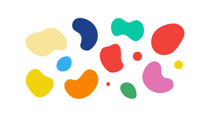Colorful abstract organic shapes vector