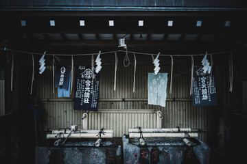夕暮れの駒込富士神社　東京都文京区