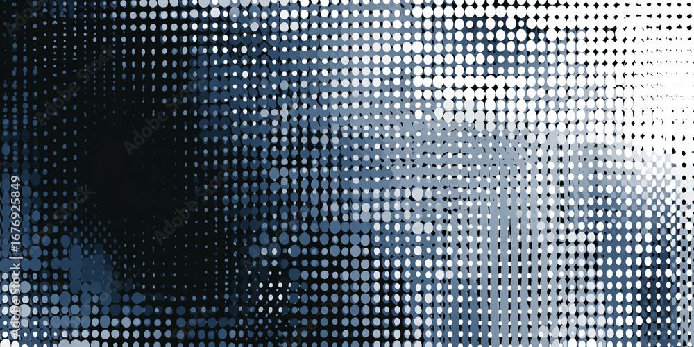 Aufkleber abstract pattern of dark blue and white circles creating a textured gradient effect.