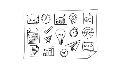Hand Drawn Business Graph finance chart