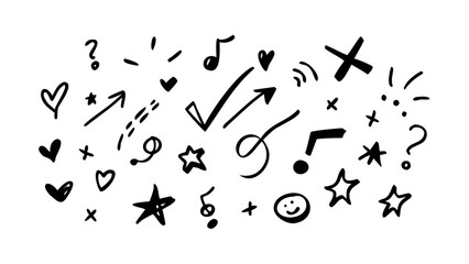 Hand drawn comic character with speech bubble doodle