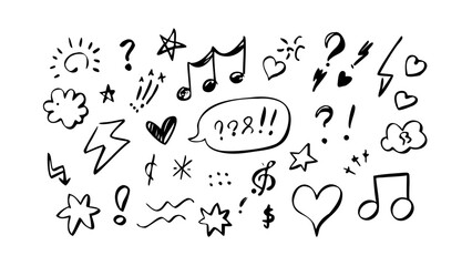 Hand Drawn Doodle Collection Three drawing sketch