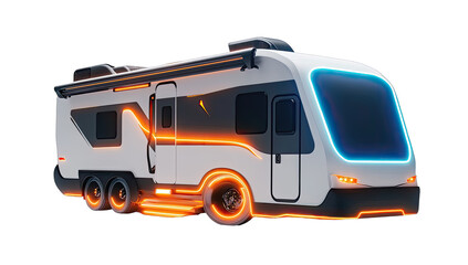 Futuristic camper van in a modern design