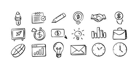 Hand drawn doodle of a single white curved line vector