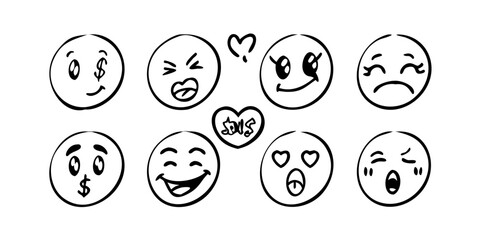 Hand Drawn Musical Notes treble clef eighth note