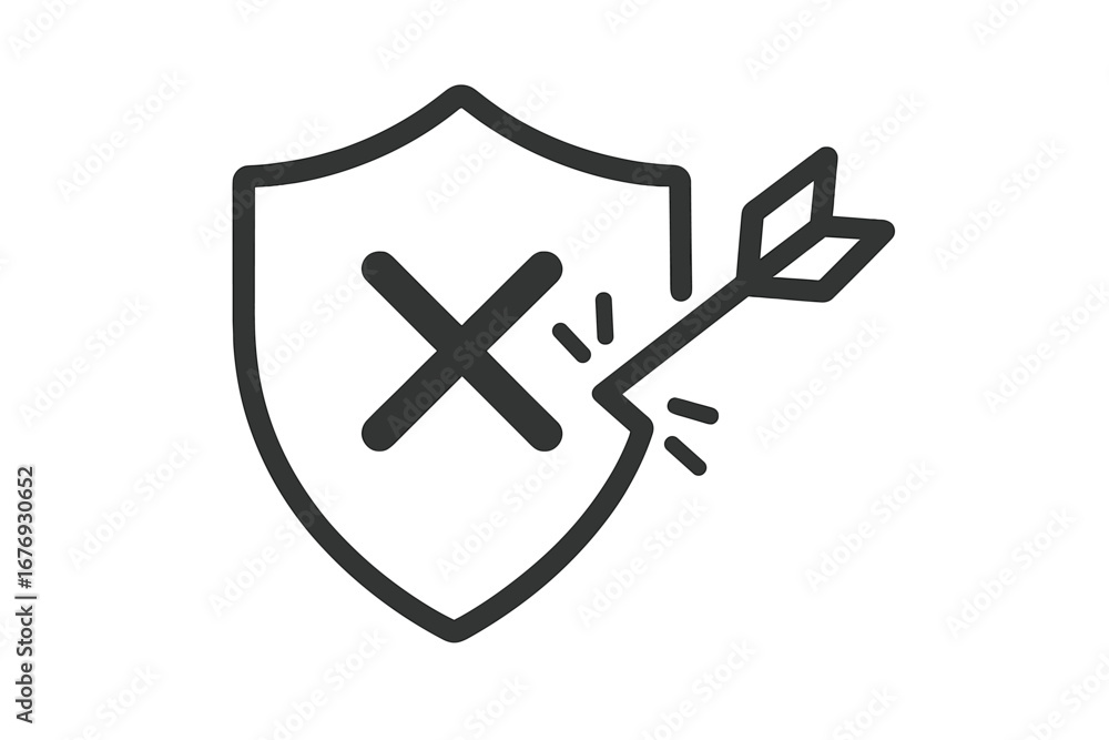Aufkleber virus in computer minimalistic symbol, web graphic design icon, malware, data security threat, techn