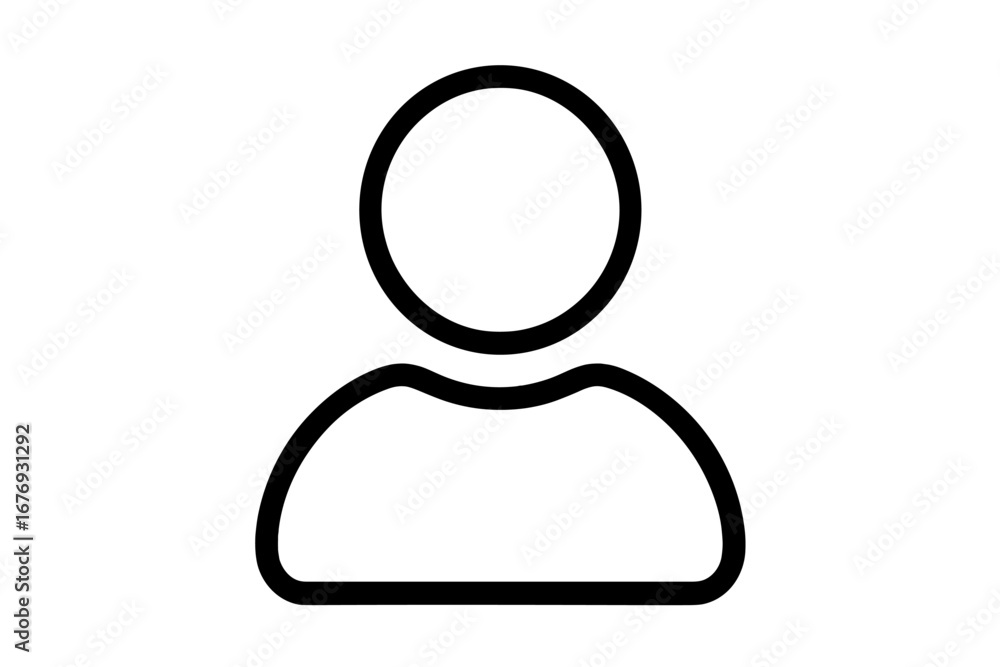 Poster minimalist user avatar icon vector. modern pictogram for web design, app ui, social network profile,