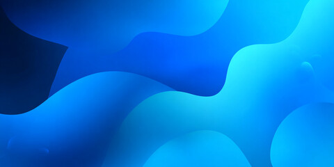 Abstract flowing shapes in shades of blue with smooth gradients and soft lighting.