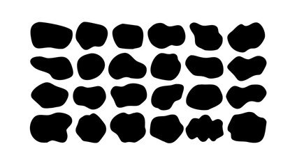 Irregular Black Letter A Silhouettes alphabet typography