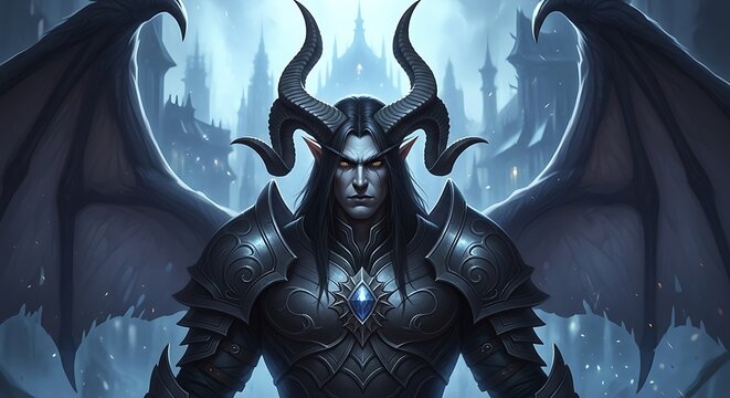 Dark Demon Lord, Focused and Powerful.