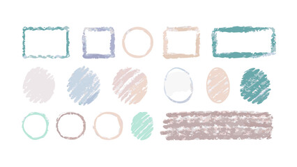 Pastel crayon shapes and borders crayon texture pastel colors