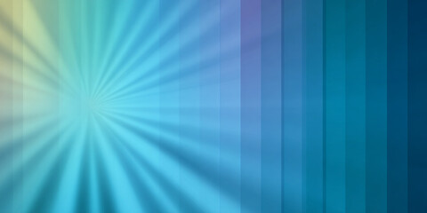 A soft gradient of blue and green hues with radiating light beams and vertical stripes.