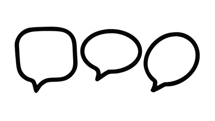Three Speech Bubbles chat bubble communication