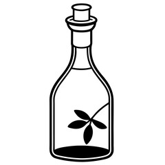 wine bottle and glass