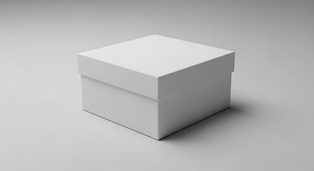 Naklejka premium Minimalist White Gift Box for Packaging and Presentation