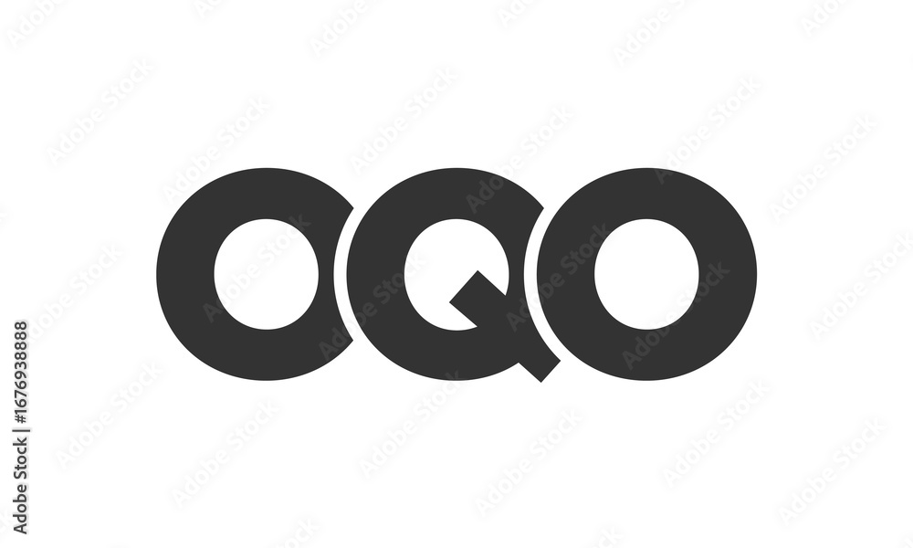 Fototapete oqo logo design template with strong and modern bold text. initial based vector logotype featuring s